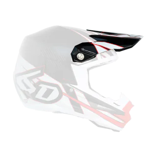 6D Helmet Visor ATR-1 Carbon - Electric Red / White