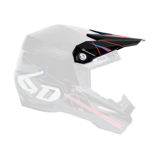 6D Helmet Visor ATR-1 Carbon - Electric Red / Black