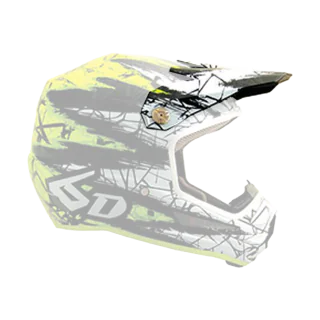 6D Helmet Visor ATR-1 Chaos Graphic - Yellow Gloss