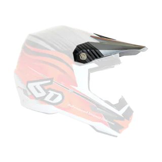 6D Helmet Visor ATR-1 Crusader Graphic - Orange / Silver