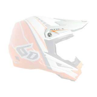 6D Helmet Visor ATR-1 Edge - Neon Orange / White