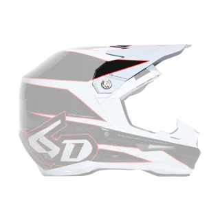 6D Helmet Visor ATR-1 Evo Carbon - White Gloss Finish