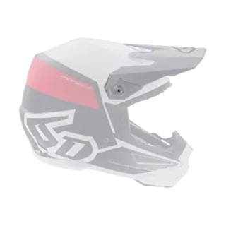 6D Helmet Visor ATR-1 Flight - Red / White / Black