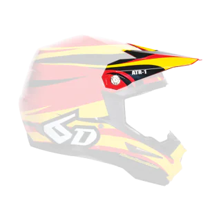 6D Helmet Visor ATR-1 Flo - Red / Yellow