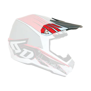6D Helmet Visor ATR-1 Intruder Graphic - Grey / Red