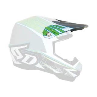 6D Helmet Visor ATR-1 Intruder Graphic - Green / White