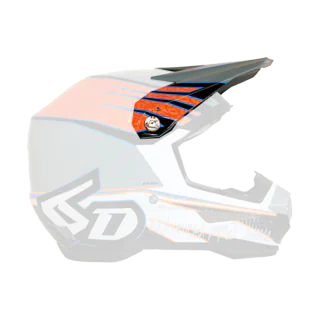 6D Helmet Visor ATR-1 Intruder Graphic - Orange / Black