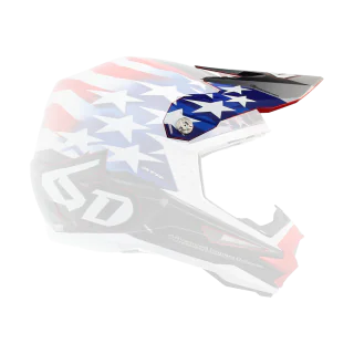 6D Helmet Visor ATR-1 Patriot - Red / White / Blue