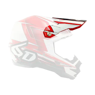 6D Helmet Visor ATR-1 Sonic - Red / White