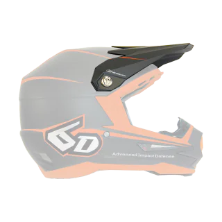 6D Helmet Visor ATR-1 Stealth Graphic - Charcoal / Neon Orange
