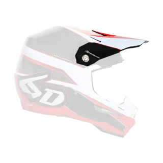 6D Helmet Visor ATR-1 Team FCR Carbon - Red / Carbon