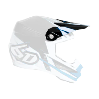 6D Helmet Visor ATR-1 V2 Carbon - Electric Blue / White