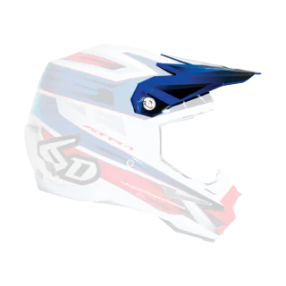 6D Helmet Visor ATR-1 V2 Pilot - Red / White / Blue