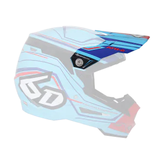 6D Helmet Visor ATR-2 Circuit Glans - Neon Blue