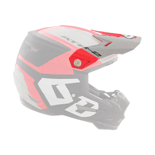 6D Helmet Visor ATR-2 Helo - Red / Grey