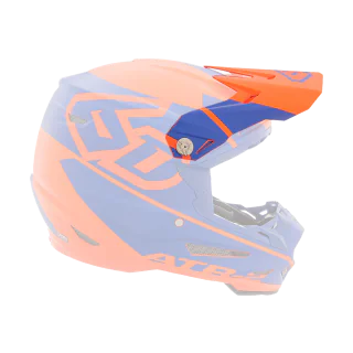 6D Helmet Visor ATR-2 Sector Mat - Orange / Blue