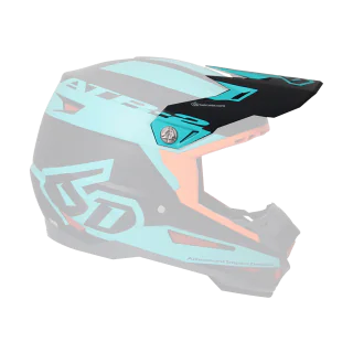 6D Helmet Visor ATR-2 Sector Mat - Teal