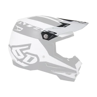 6D Helmet Visor ATR-2 Sector Mat - White / Black