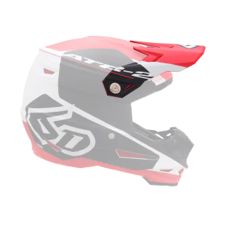 6D Helmet Visor ATR-2 Shadow - Red / Black