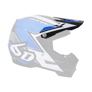 6D Helmet Visor ATR-2 Strike Glans - Blue / White