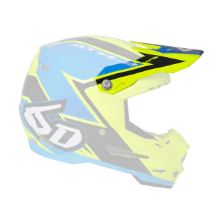 6D Helmet Visor ATR-2 Strike Glans - Yellow / Blue