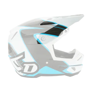 6D Helmet Visor ATR-3 Wave - Cyan / White