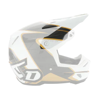 6D Helmet Visor ATR-3 Wave - Gold / White