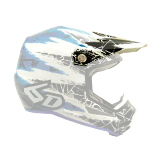 6D Youth Helmet Visor ATR-1Y Chaos Graphic - Blue Gloss