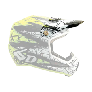 6D Youth Helmet Visor ATR-1Y Chaos Graphic - Yellow Gloss