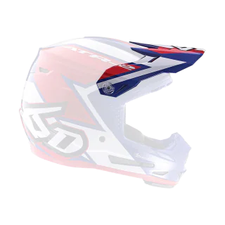 6D Youth Helmet Visor ATR-2Y Strike - Red / White / Blue
