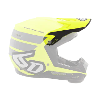6D Youth Helmet Visor ATR-2Y Stripe - Neon Yellow / Grey