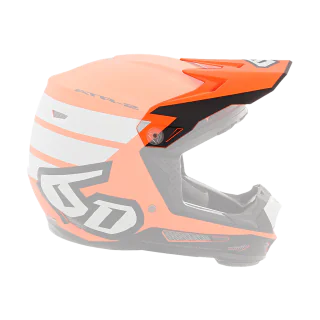 6D Youth Helmet Visor ATR-2Y Stripe - Orange / White