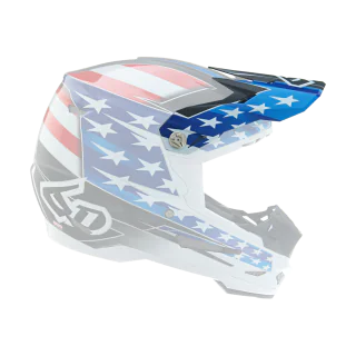 6D Youth Helmet Visor ATR-2Y Super Patriot - Red / White / Blue