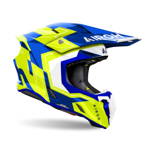 Airoh Motocross Helmet Twist 3 Dizzy - Gloss Blue / Yellow