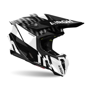 Airoh Motocross Helmet Twist 3 Thunder - Gloss Black / White