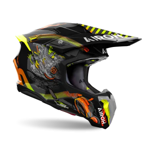 Airoh Motocross Helmet Twist 3 Toxic - Gloss Black / Yellow