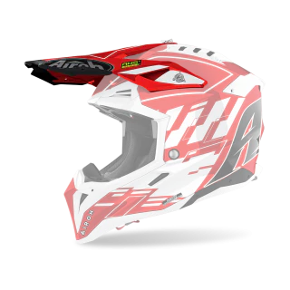 Airoh Helmet Visor Aviator 3 Rampage - Gloss Red / White