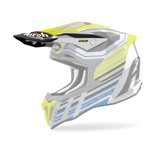 Airoh Helmet Visor Strycker Shaded - Gloss Fluo Yellow / Grey