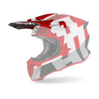 Airoh Helmet Visor Twist 2.0 Frame - Matte Red / White