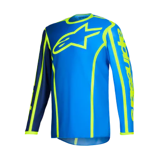 Alpinestars Motocross Jersey 2026 Fluid Apex - Blue / Fluo Yellow