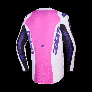Alpinestars Motocross Jersey Fluid Grid - Black / Light Grey / Purple
