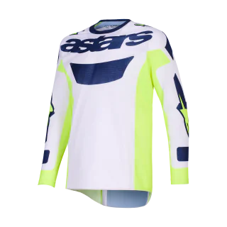 Alpinestars Motocross Jersey 2026 Racer Air Riway - Light Grey / Fluo Yellow / Blue