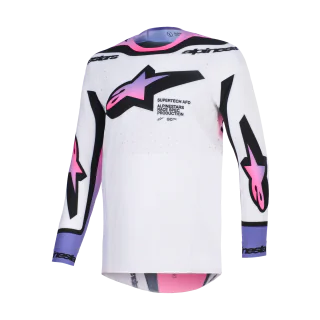 Alpinestars Motocross Jersey 2026 Supertech Pro Vista - White / Purple / Black