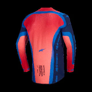 Alpinestars Motocross Jersey Supertech Vista - Dark Navy / Hot Coral / Cobalt
