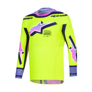 Alpinestars Motocross Jersey 2026 Supertech Vista - Yellow / Purple / Black