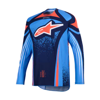 Alpinestars Motocross Jersey 2026 Techstar Nomur - Dark Navy / Orange / Ucla / Blue
