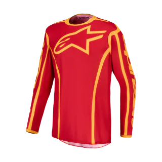 Alpinestars Motocross Gear 2027 Fluid Apex V2 - Fire Red / Gold
