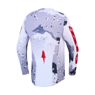 Alpinestars Motocross Jersey 2027 Racer Air Lone - Camo Grey / White / Fire Red