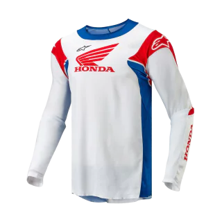 Alpinestars Motocross Jersey 2027 Racer Iconic Honda - White / Blue / Red