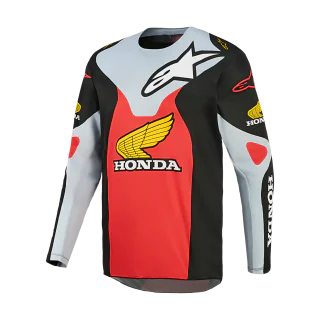 Alpinestars Motocross Jersey 2027 Racer Veil Honda - Black / Grey / Red